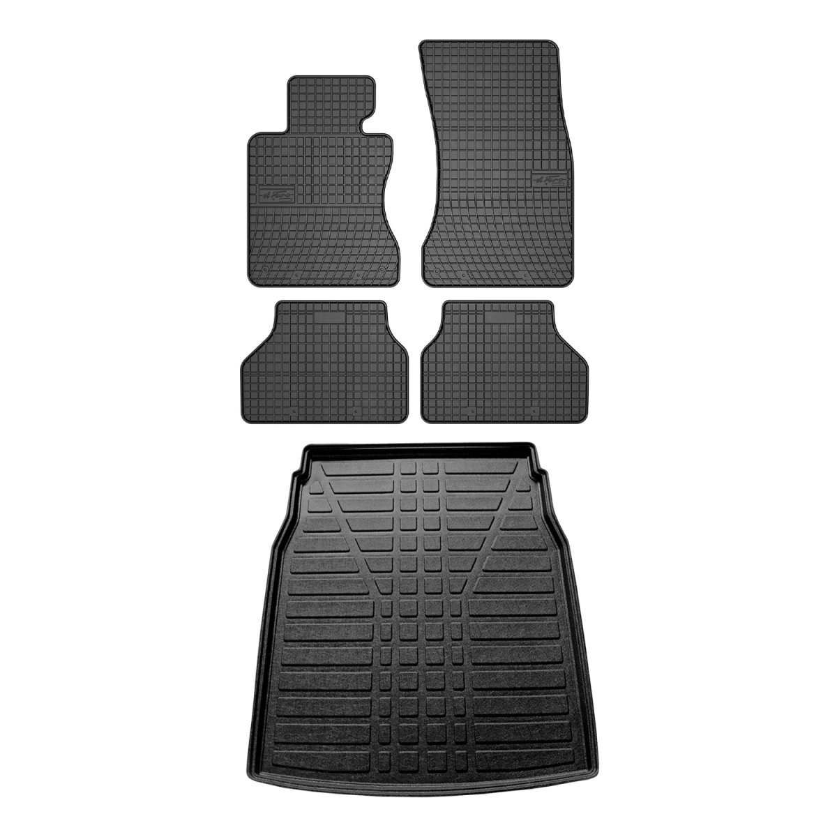 BMW M5 Floor-Trunk Mats - Omac - El-Toro & YPS - Black - '04-'10